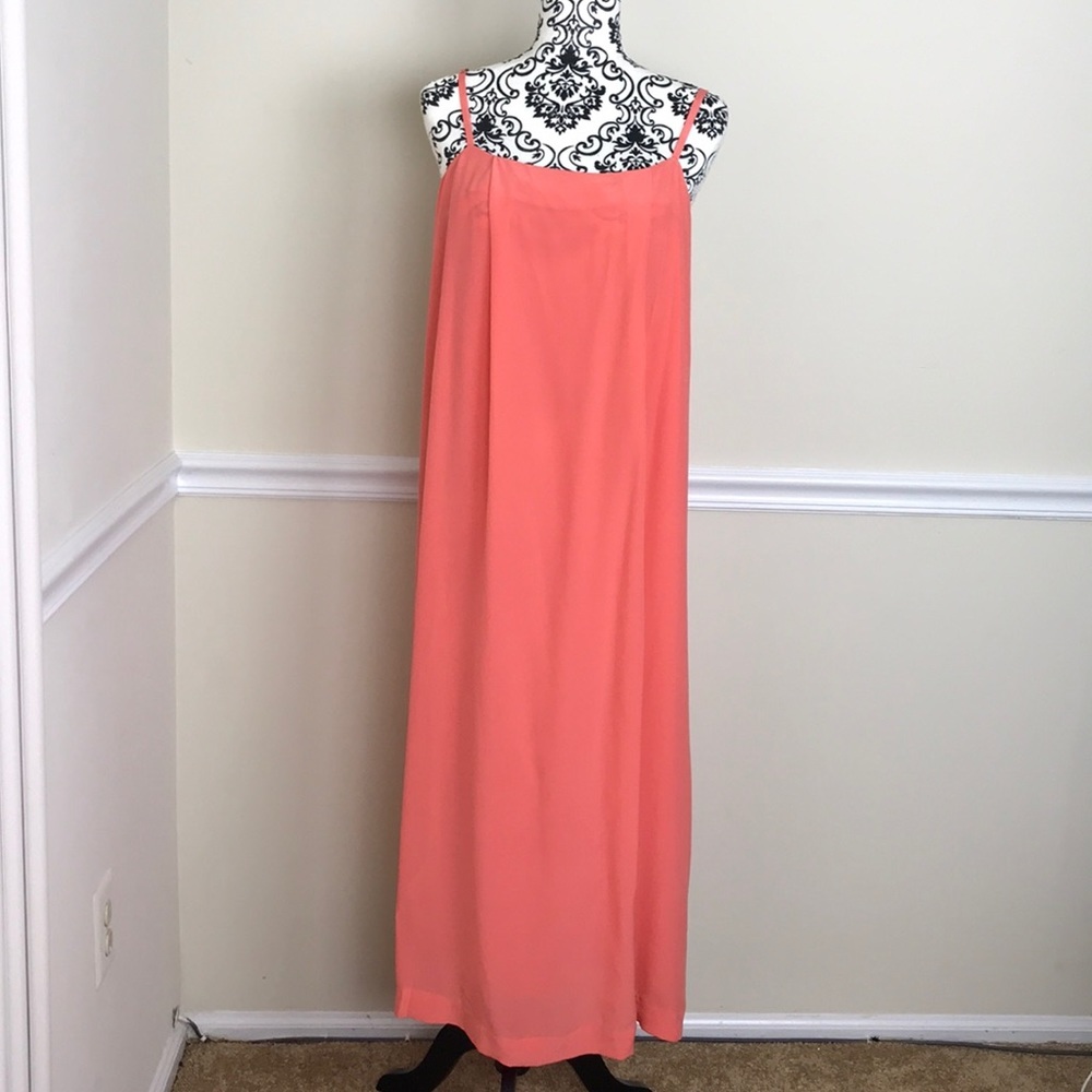 Kate Spade 100% Silk maxi spaghetti strap dress